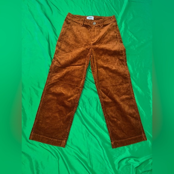 PAIGE Nellie Burnt Orange Rust Corduroy Trousers size 29 - Picture 3 of 12